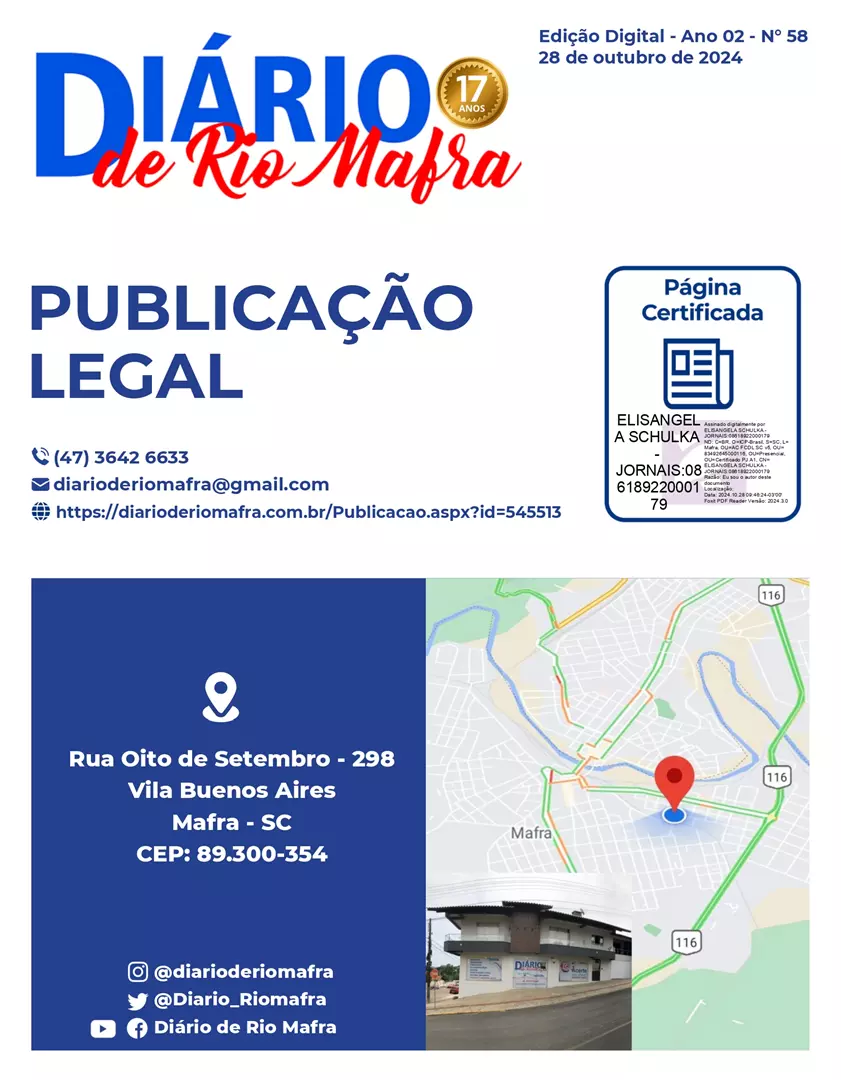 Publicação Legal nº 58